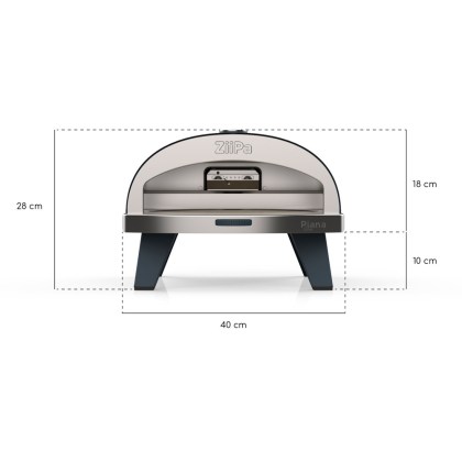 Gas oven Ziipa Piana Ardoise