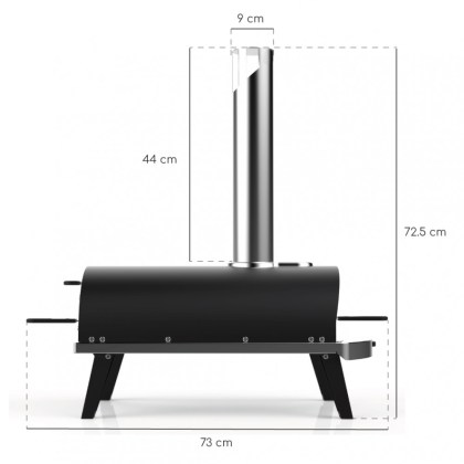 Home Pizza Pellet Oven Ziipa Piana Charbon